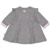Robe grise avec petits coeurs blancs " cutest thing ever"