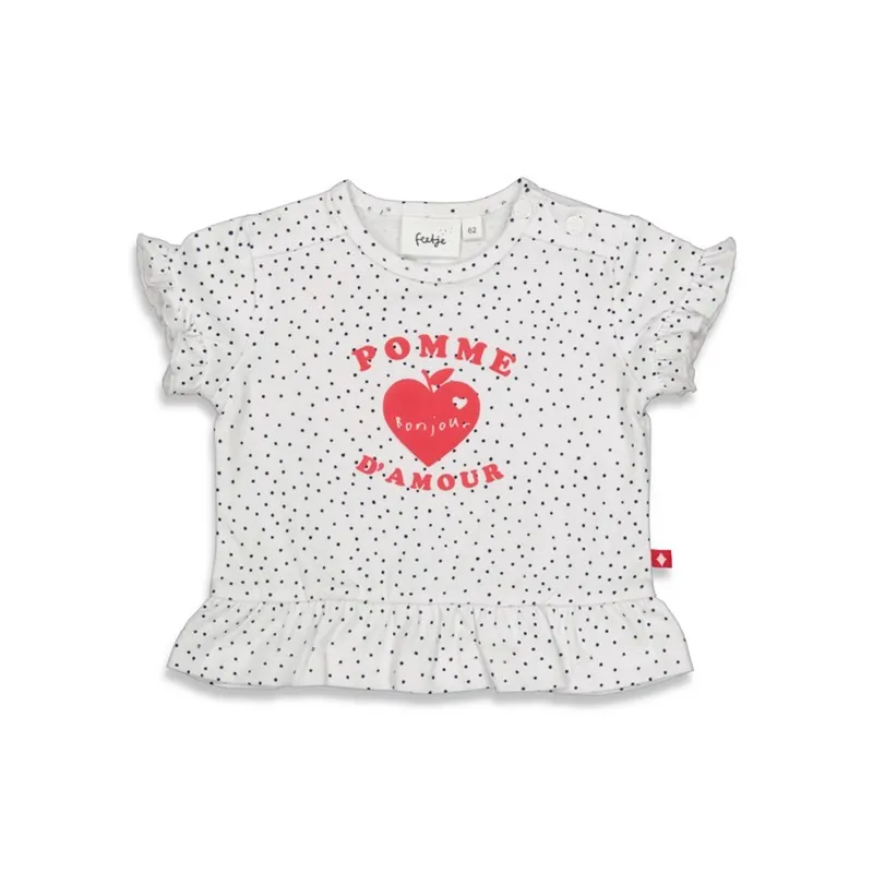 Tee shirt blanc " pomme d'amour"